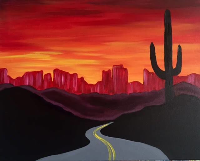 Arizona Highway painting example at Creative Juice